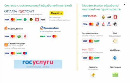 Альтернативные способы оплаты