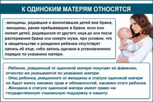 Определение статуса одинокой матери