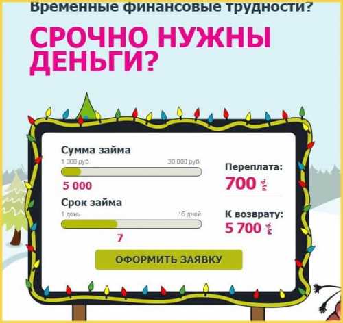 Преимущества кредита Срочные деньги